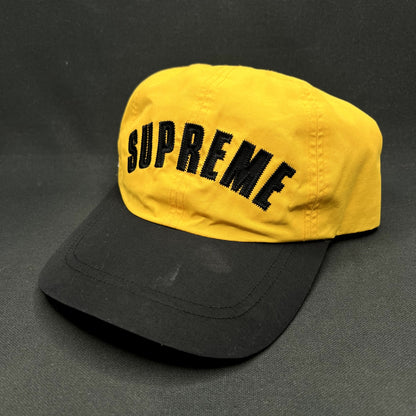 Supreme x The North Face Gore-Tex Yellow Black Strapback Camp Cap Hat