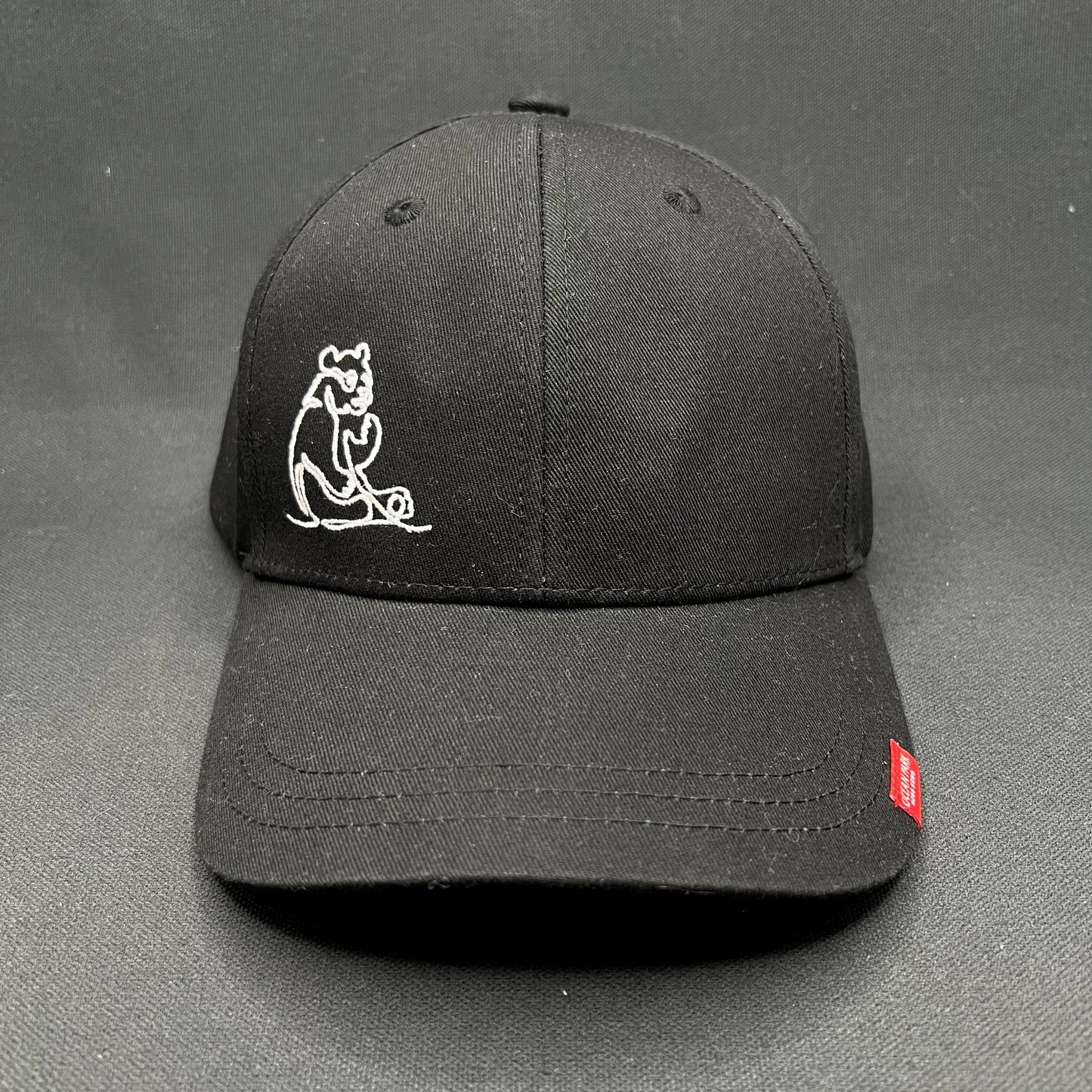 Ocean Park Hong Kong Panda Strapback Hat Black Embroidered Souvenir Cap