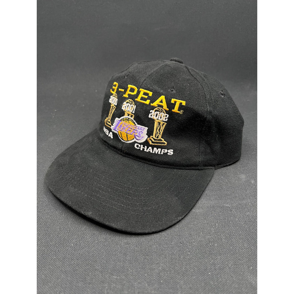 Vintage 2002 Los Angeles Lakers “3-Peat” NBA Champions Hat – Headmaster Inc.