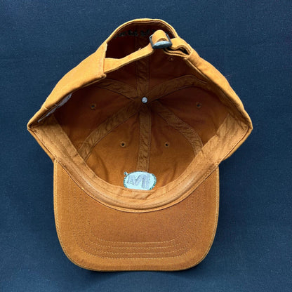 Merrell Strapback Hat Orange Outdoor Hiking Cap Logo Lightweight