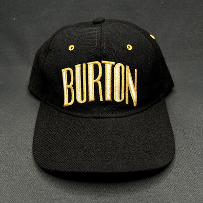 Vintage Burton Snowboards Fine Tree & Co. Snapback Hat Black