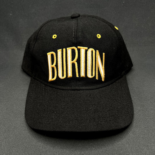 Vintage Burton Snowboards Fine Tree & Co. Snapback Hat Black