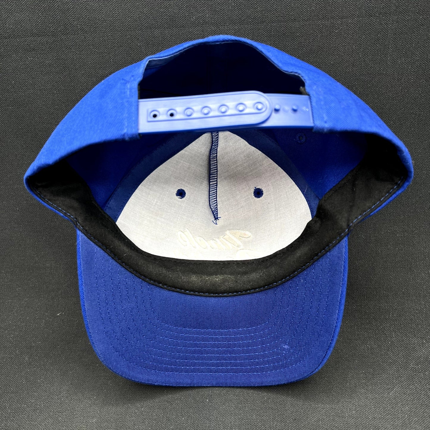 Uncle Paulie’s Script Snapback Hat Blue Streetwear Cap