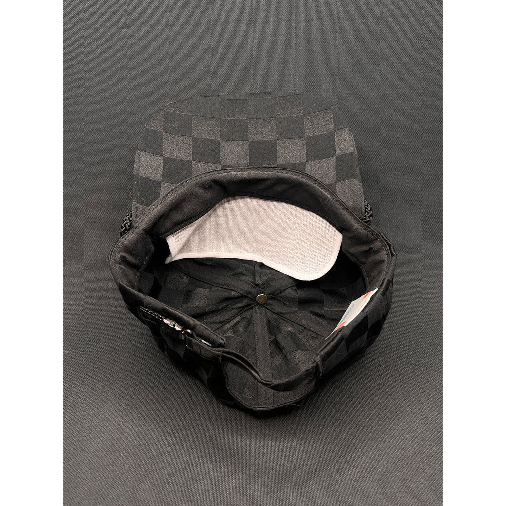 Vintage 1990s RCA DSS Satellite System Rope Hat – Black Checkered Taiwan Made