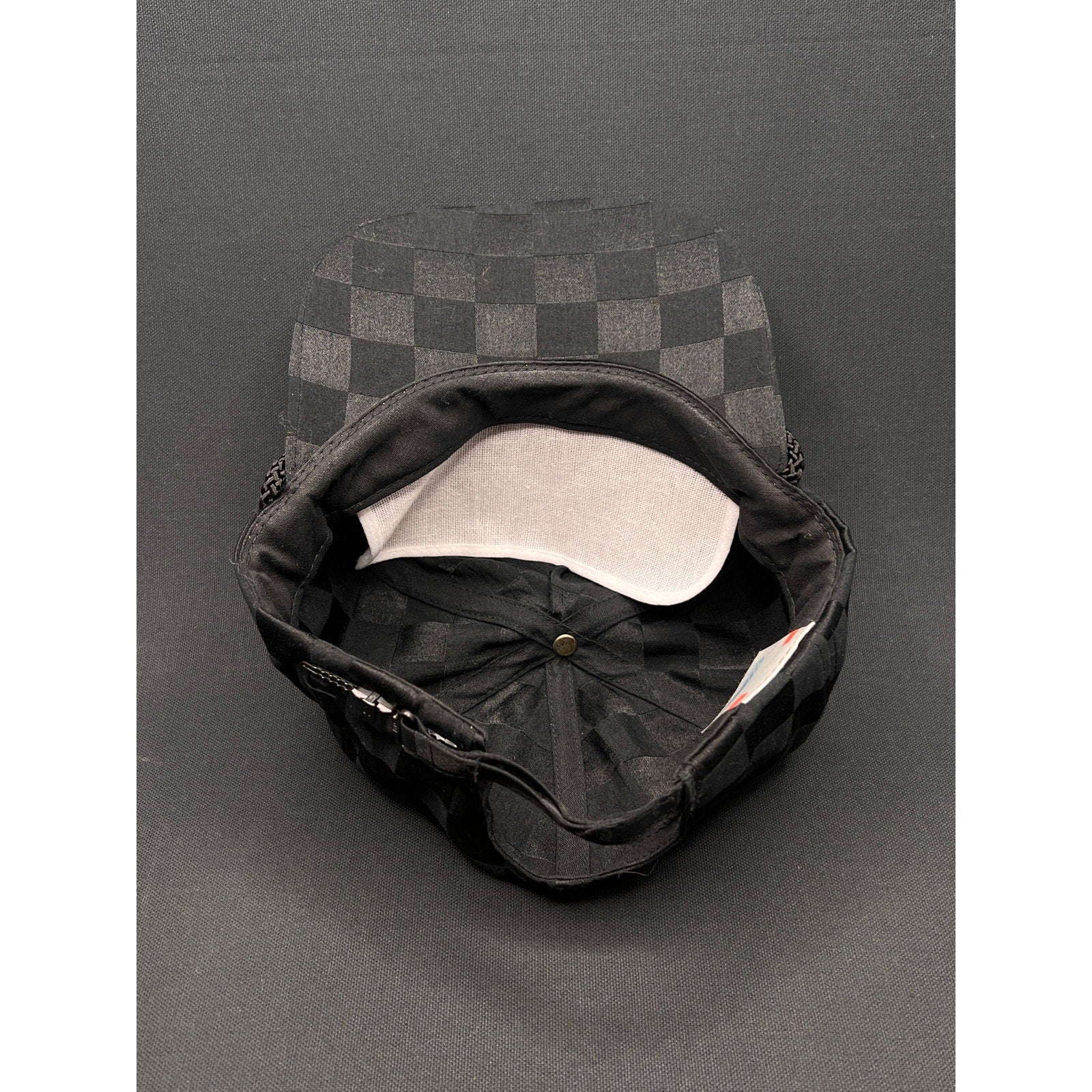 Vintage 1990s RCA DSS Satellite System Rope Hat – Black Checkered Taiwan Made