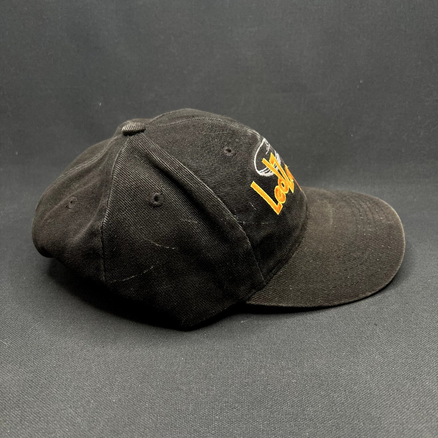 Vintage Led Zeppelin Airship Logo Strapback Hat Black Rock Band Cap 90s Style