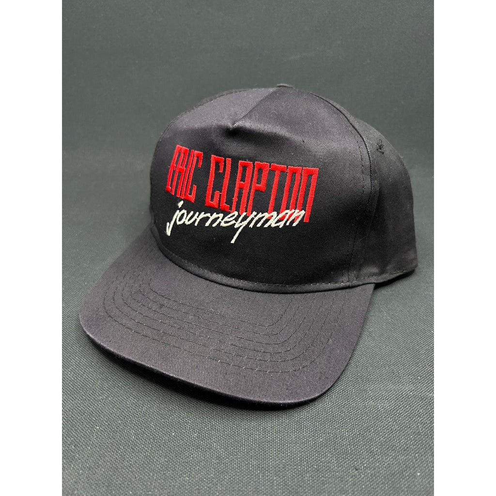 Vintage 1989 Eric Clapton Journeyman Tour Hat Black Embroidered Snapback Taiwan