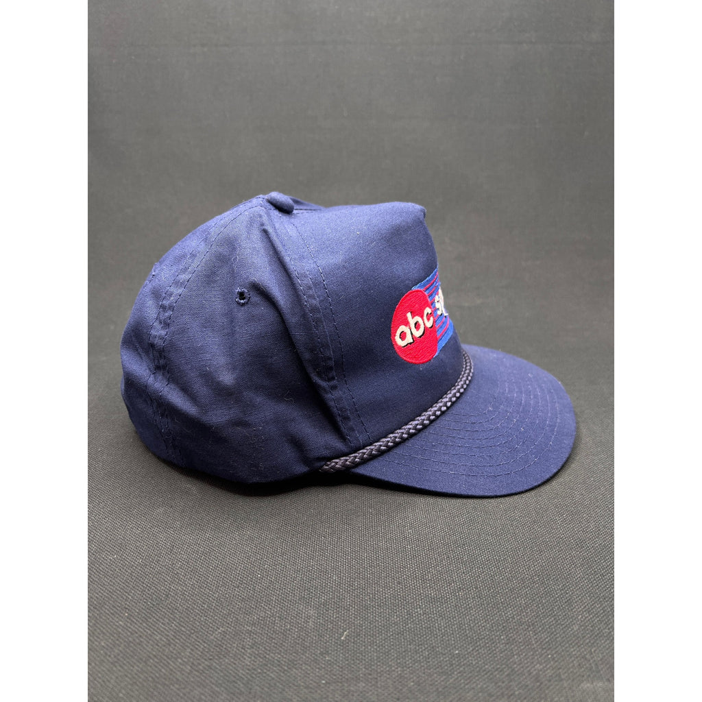 Vintage 80s ABC Sports Rope Snapback Hat Navy Blue AJD Made Korea