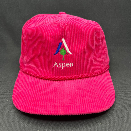 Vintage Aspen Colorado  Bump Bonnets Corduroy Rope Snapback Hat Ski Resort