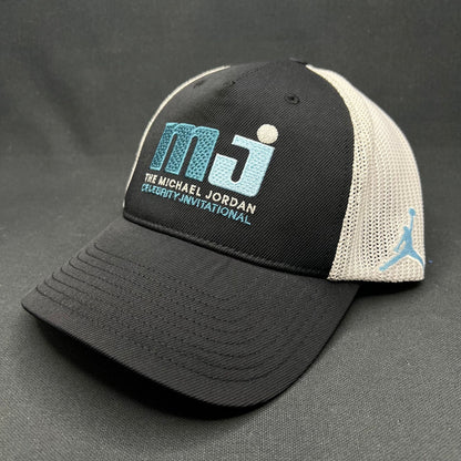 Michael Jordan MJ Invitational Flexfit Mesh Golf Hat Black White