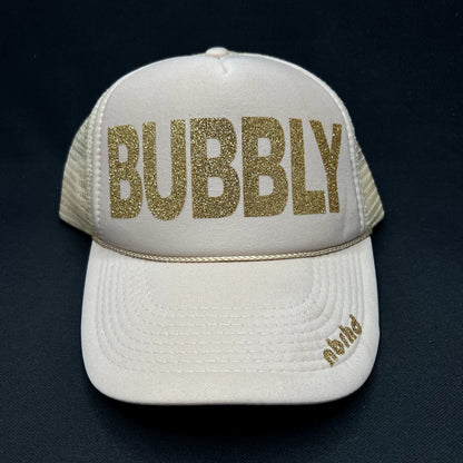 Retro Bubbly Gold Glitter Trucker Snapback NBRHD Neighborhood Laguna Hat
