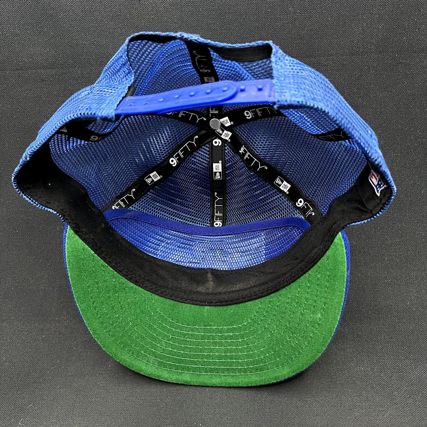 Seattle Seahawks New Era All Mesh Trucker Snapback Hat NFL Blue Green