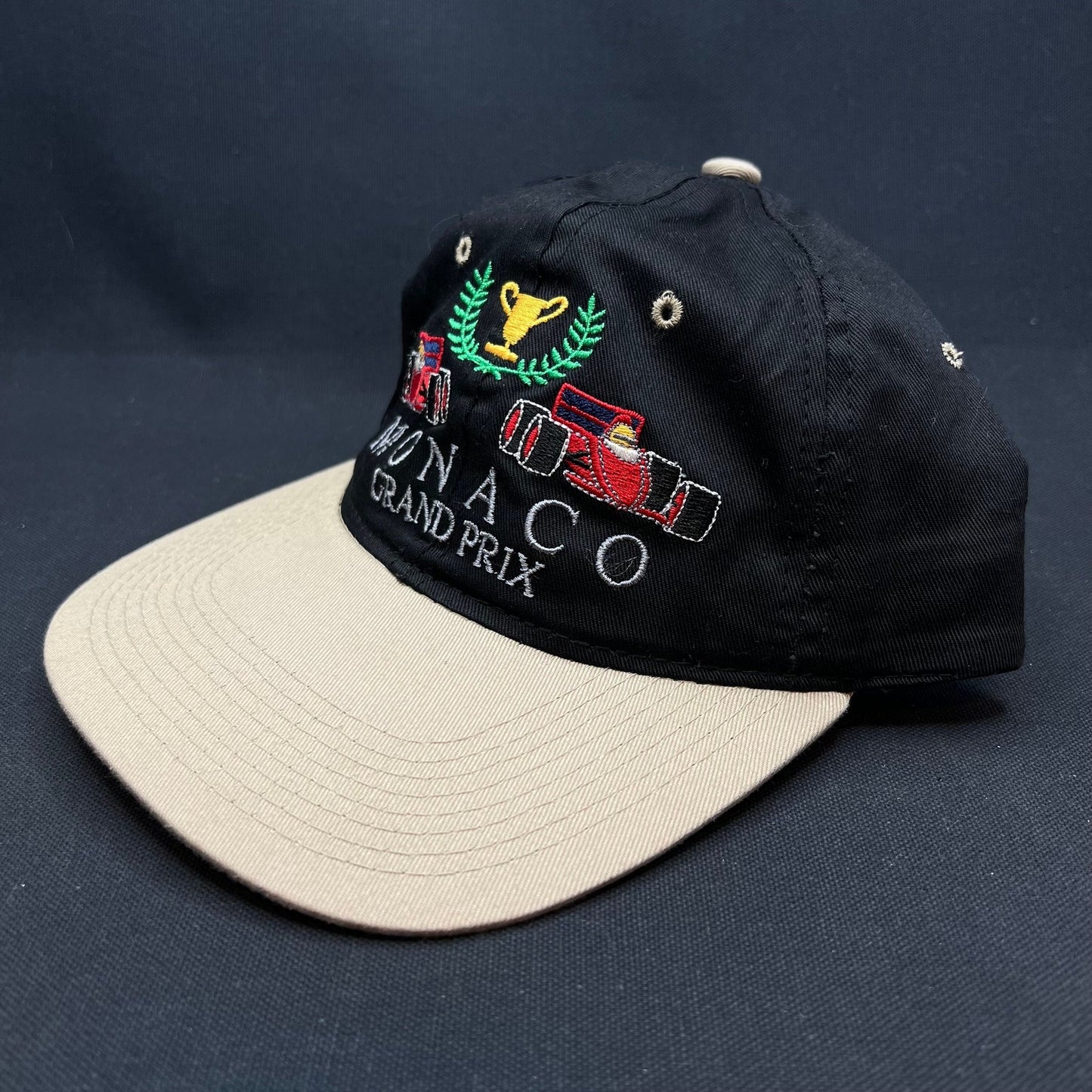 Vintage Monaco Grand Prix Racing Strapback Hat Formula One Vintage