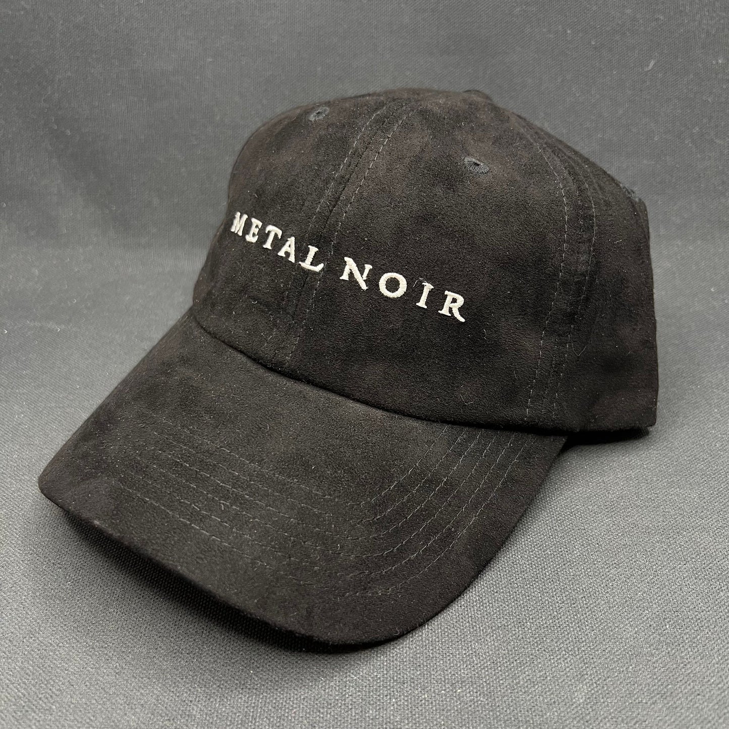 Metal Noir Strapback Hat Black Minimal Designer Jewelry Brand