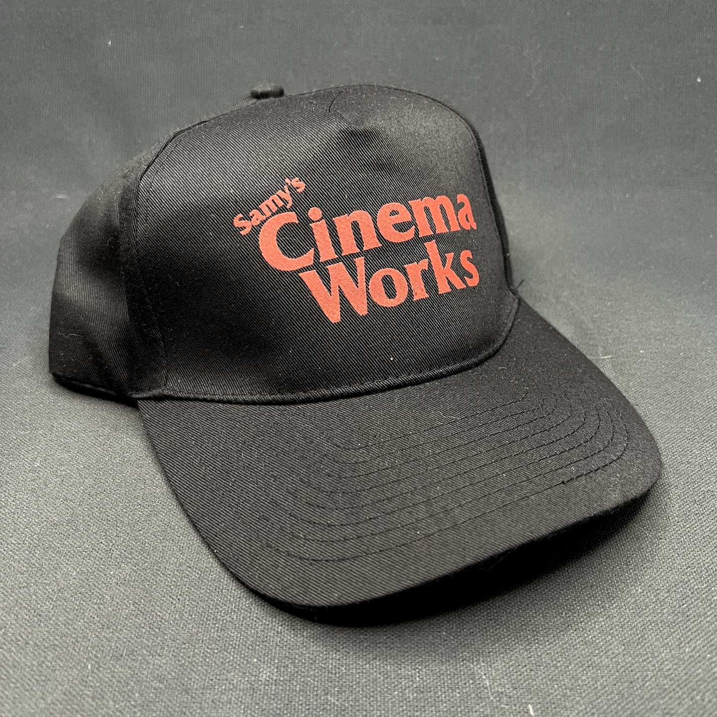 Retro Samy’s Cinema Works Nissin Strapback Hat Black Red Film Production Camera Crew