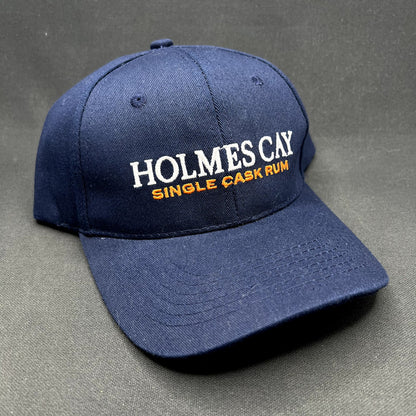 Holmes Cay Single Cask Rum Strapback Hat Navy Blue 100% Cotton Adjustable Cap
