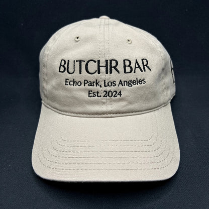 Butchr Bar Echo Park Los Angeles Strapback Hat OTTO Cap Beige