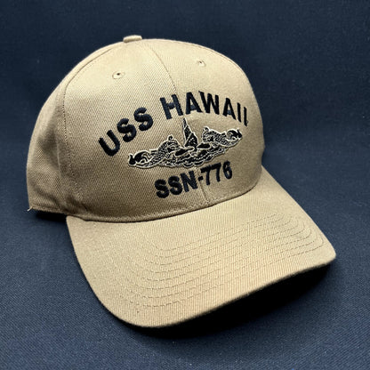 Vintage USS Hawaii SSN-776 Virginia Class Submarine Strapback Hat USA Made