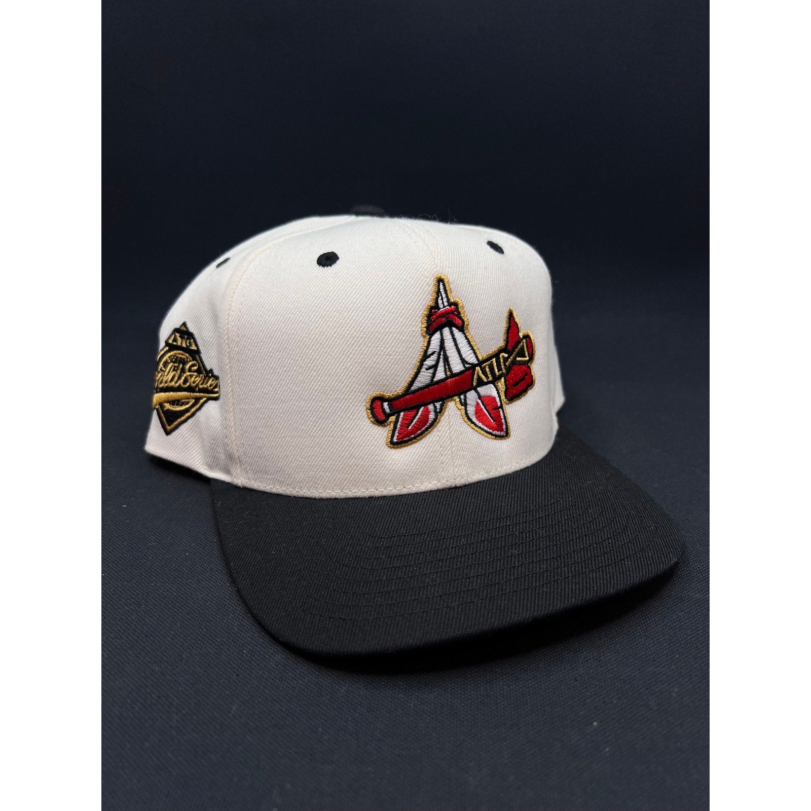 Atlanta Braves 2021 World Series Champions Snapback Hat Yupoong Cream