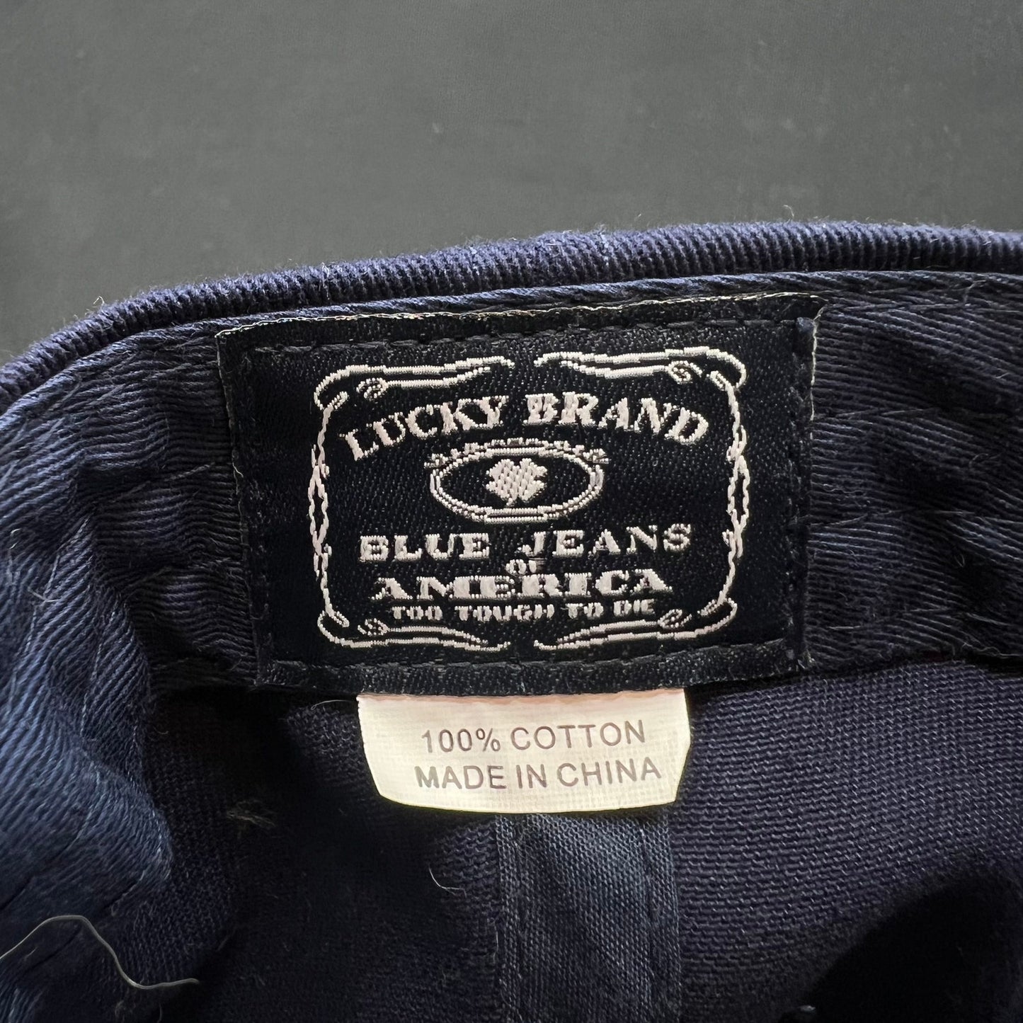 Lucky Brand Blue Jeans America Snapback Hat Navy Cap