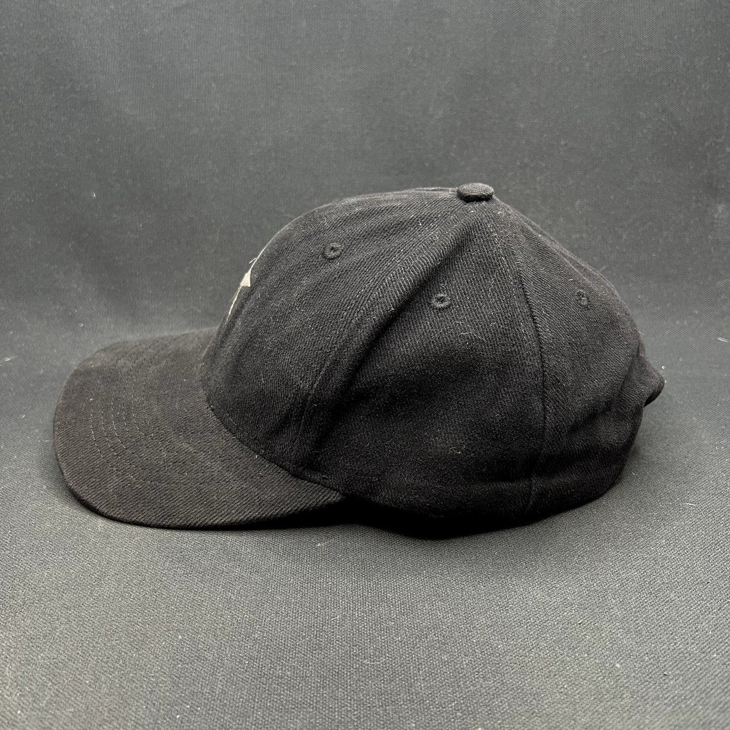 Vintage Made in USA Black Star Embroidered Snapback Hat Plain Minimalist Cap