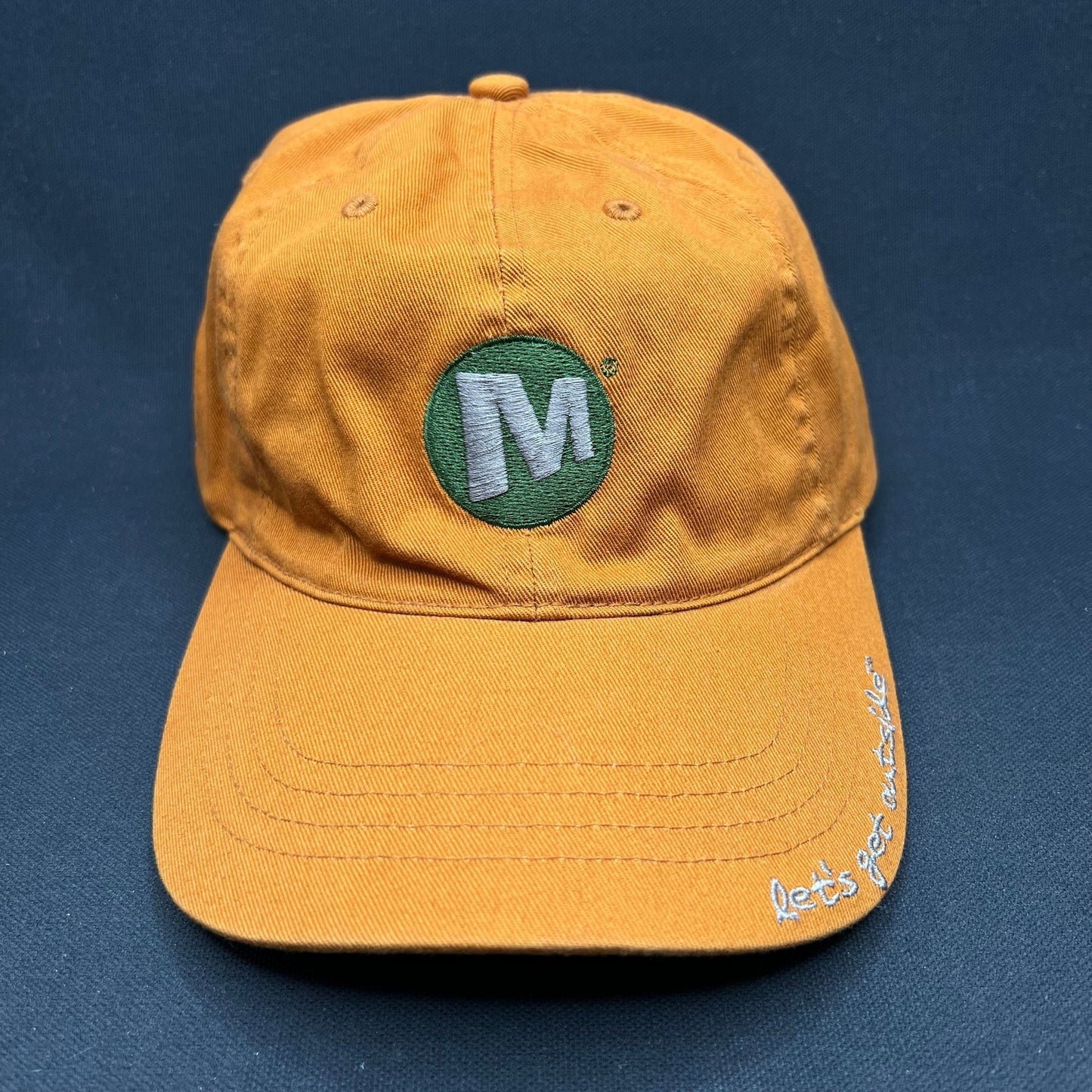 Merrell Strapback Hat Orange Outdoor Hiking Cap Logo Lightweight