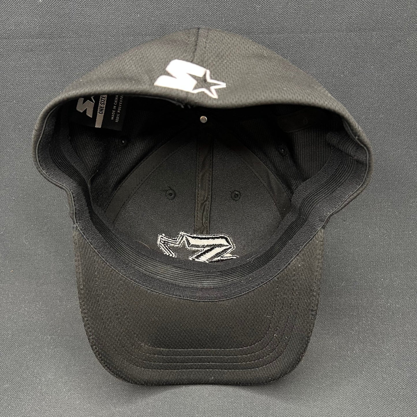 Starter Brand Tonal Black Logo Fitted Hat Minimal Streetwear