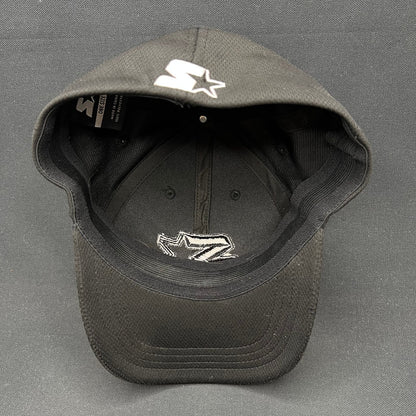Starter Brand Tonal Black Logo Fitted Hat Minimal Streetwear
