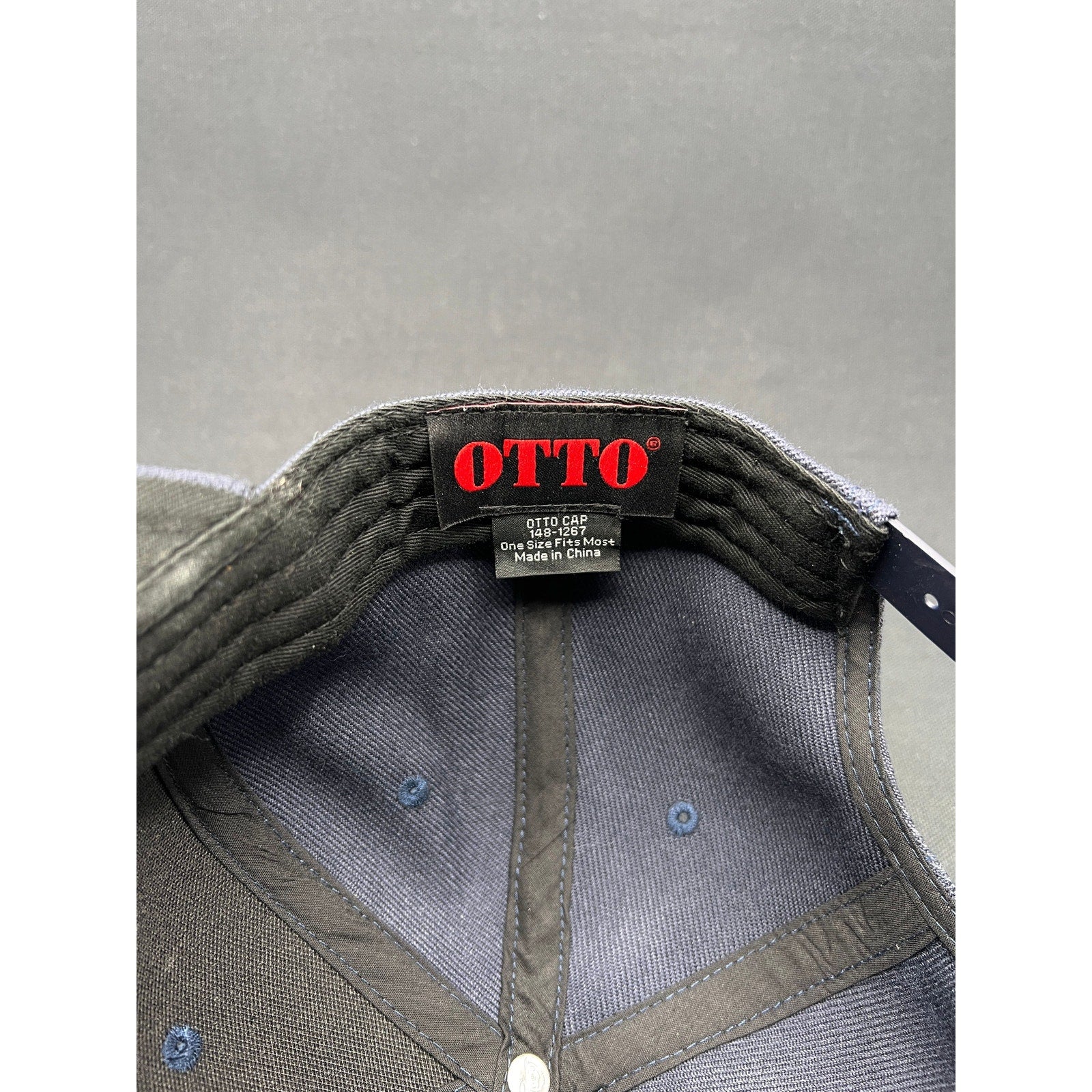 Vintage “Central Skid Row” Denim Snapback Hat 1990s OTTO Cap Yellow Script Logo