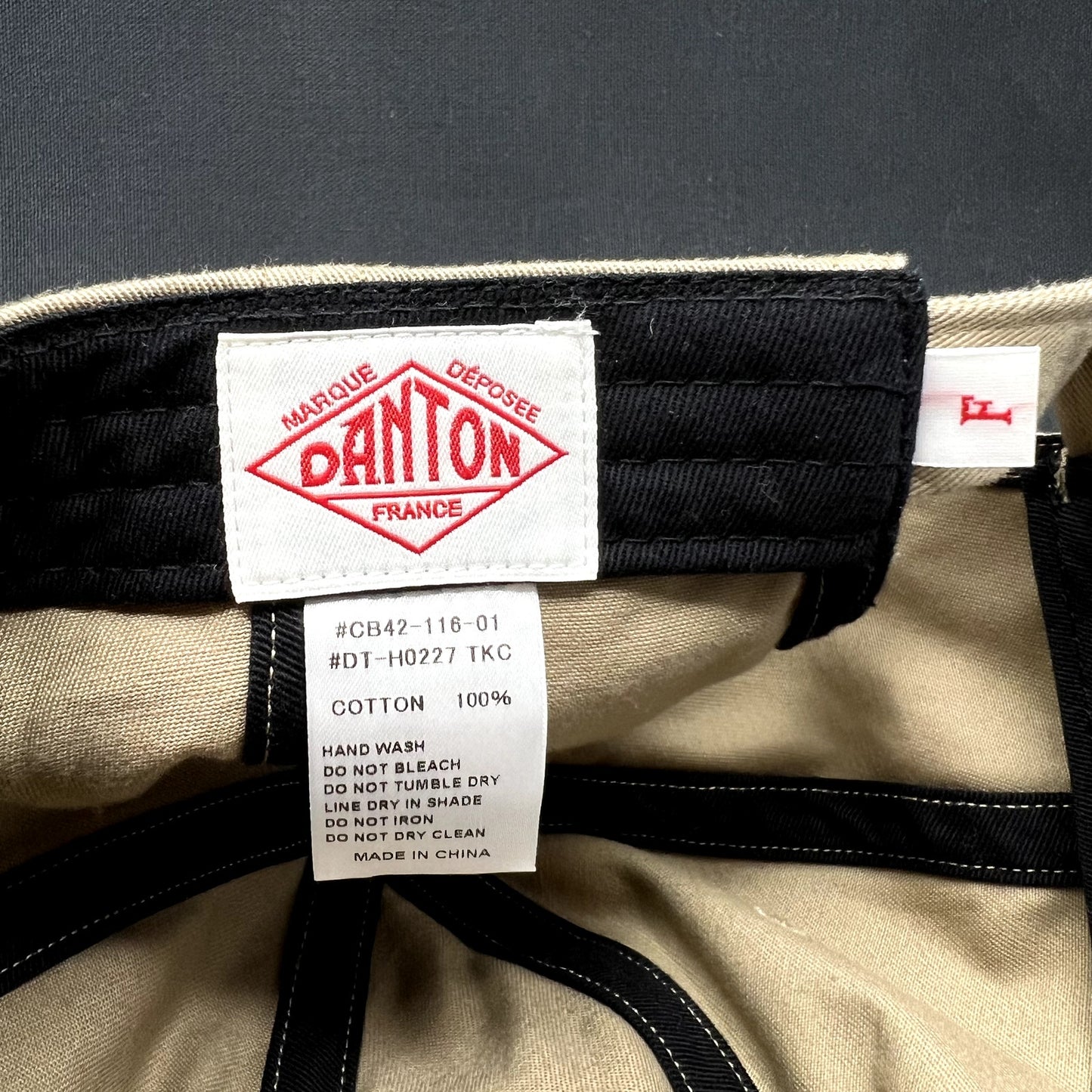 Danton Cotton Twill Strapback Hat Khaki Minimalist Logo Cap Japan Workwear