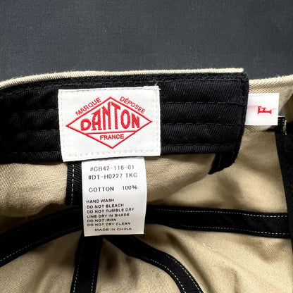 Danton Cotton Twill Strapback Hat Khaki Minimalist Logo Cap Japan Workwear