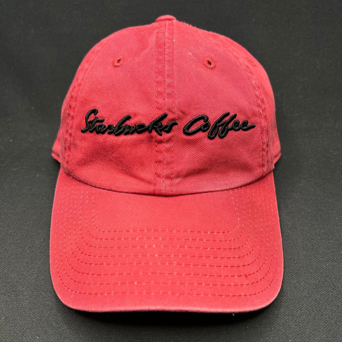 Starbucks Coffee Script Strapback Hat Red American Needle