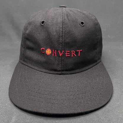 Vintage Columbia Convert Snapback Hat Black Spellout Cap