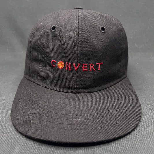 Vintage Columbia Convert Snapback Hat Black Spellout Cap