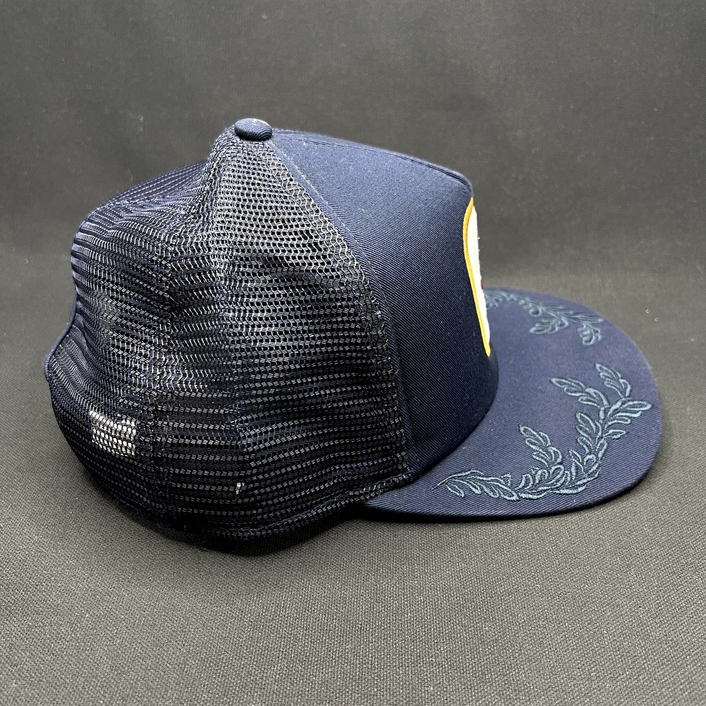 Volcom New Era 9FIFTY Trucker Snapback Hat USA Stone Navy