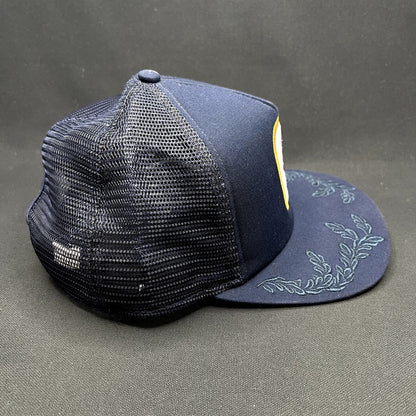 Volcom New Era 9FIFTY Trucker Snapback Hat USA Stone Navy