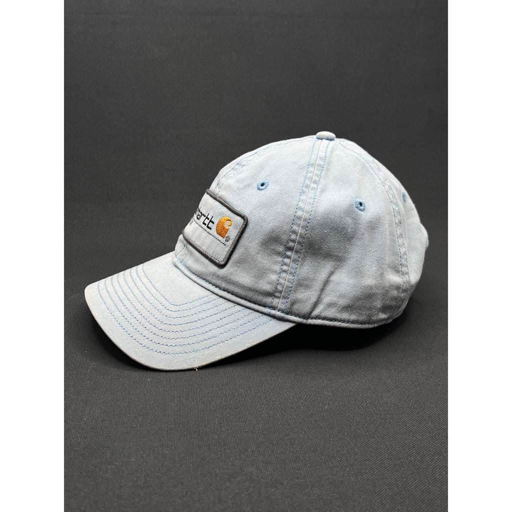 Vintage Carhartt Light Blue Logo Patch Strapback Dad Hat