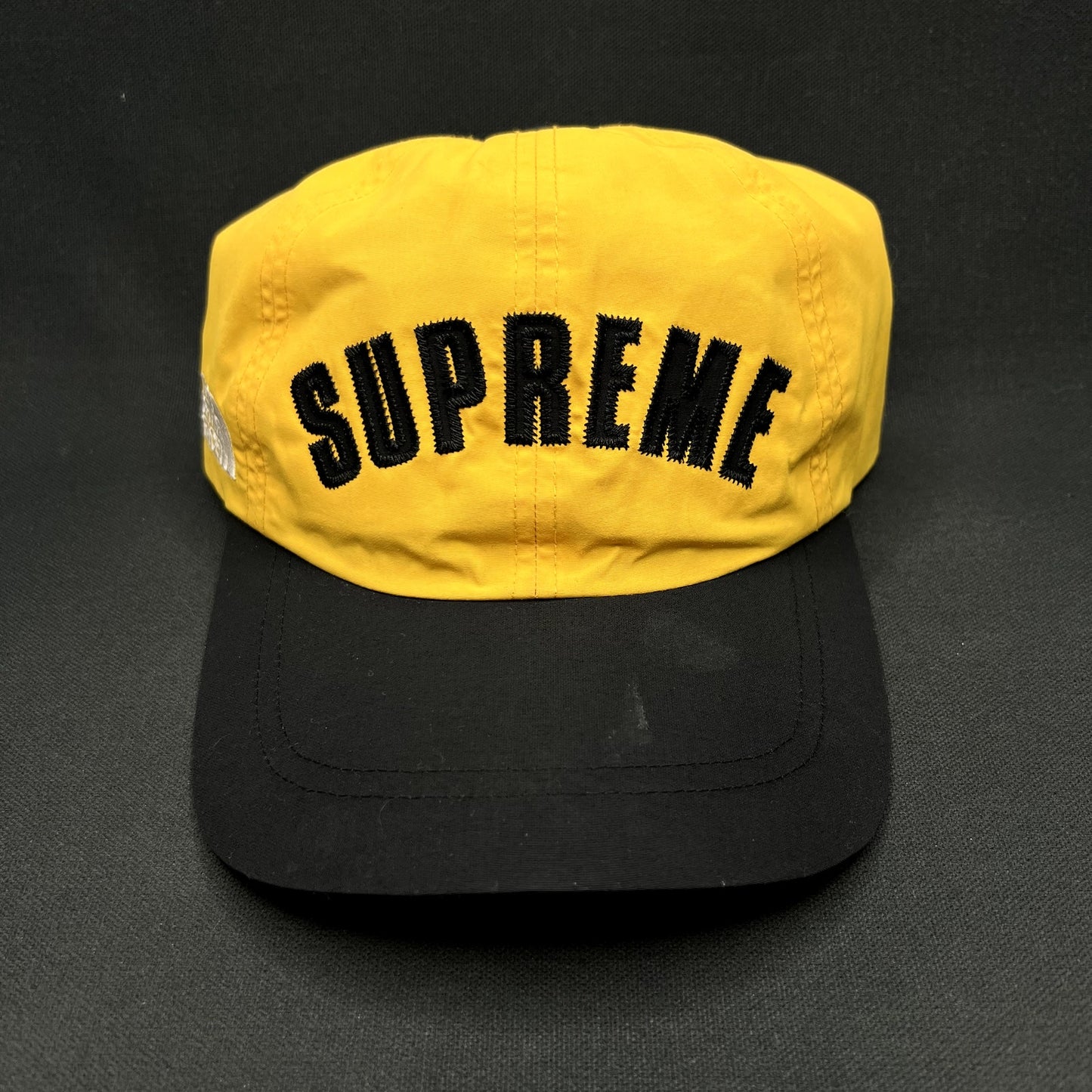 Supreme x The North Face Gore-Tex Yellow Black Strapback Camp Cap Hat