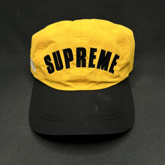 Supreme x The North Face Gore-Tex Yellow Black Strapback Camp Cap Hat