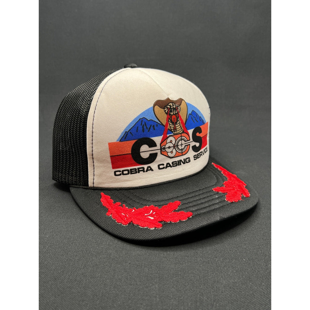 Vintage Cobra Casing Service CCS Trucker Hat – Korea Made Foam-Front Black/White