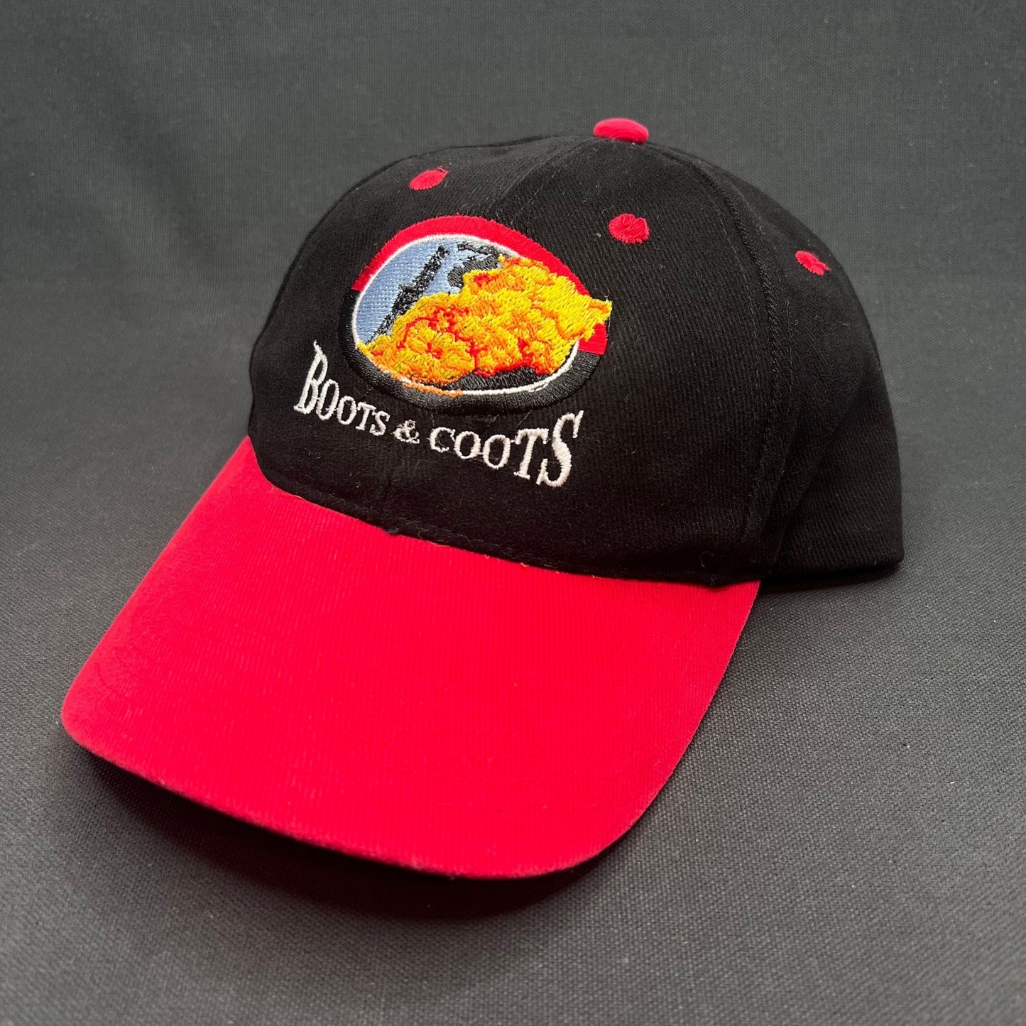 Rare Vintage Boots & Coots Oilfield Firefighters Snapback Hat Red Black