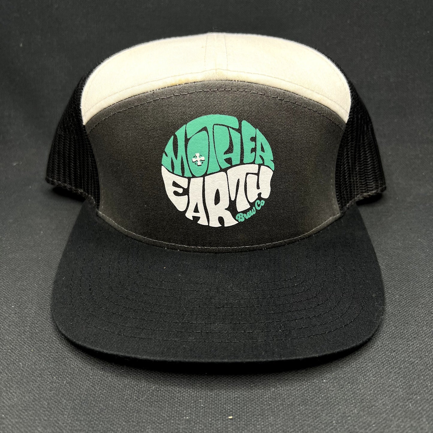 Mother Earth Brew Co Richardson Snapback Trucker Hat Black White
