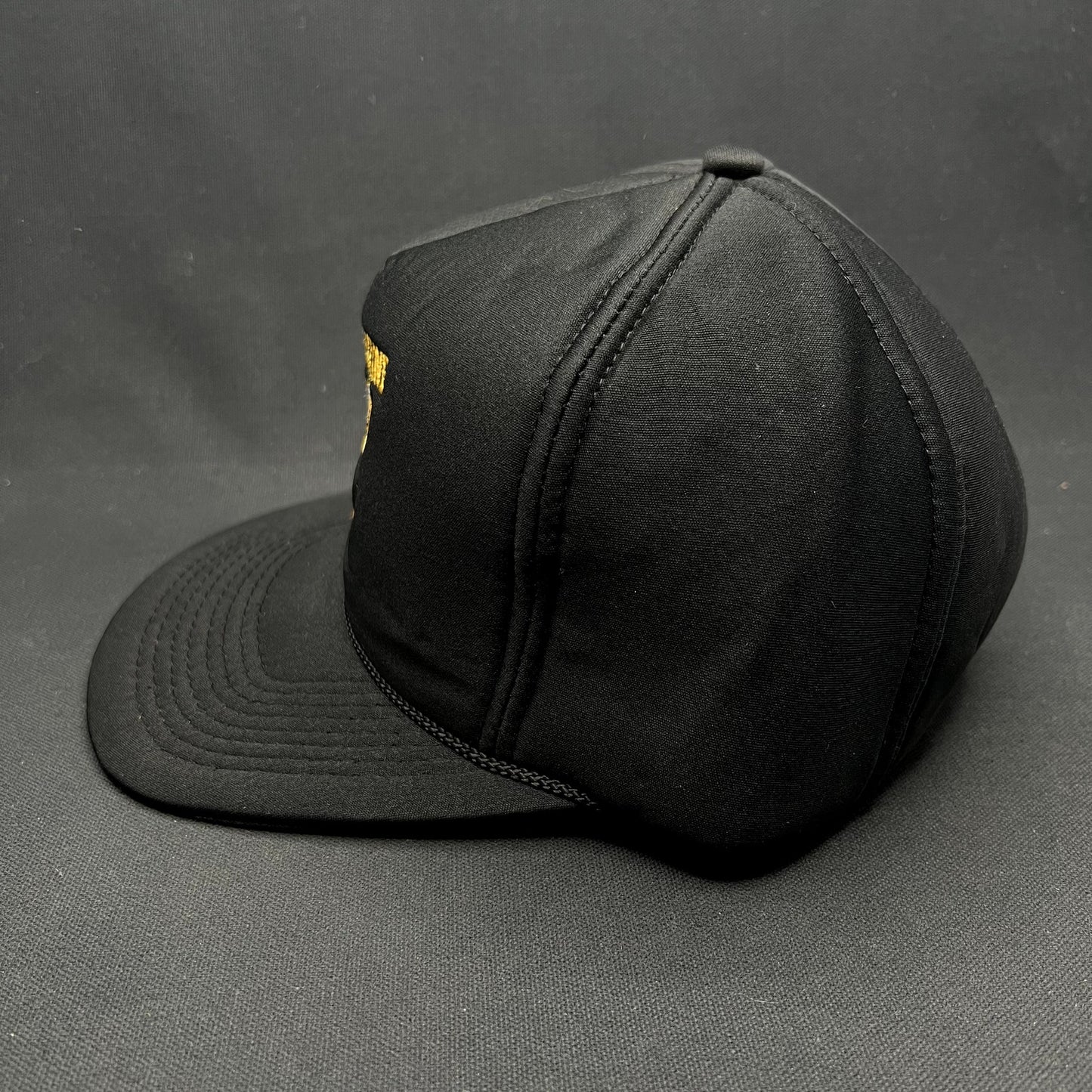 Vintage ARCO Marine Snapback Hat Black Rope Cap USA Oil Gas