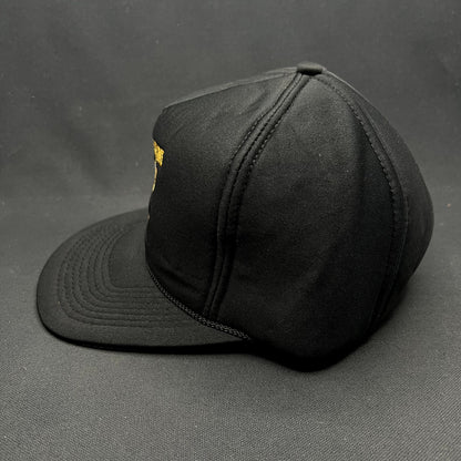 Vintage ARCO Marine Snapback Hat Black Rope Cap USA Oil Gas
