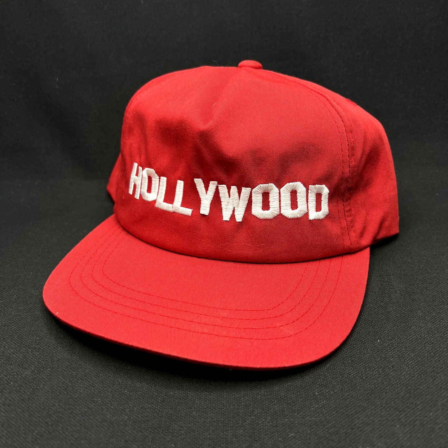 Retro Hollywood Snapback Hat Red White Yupoong Classic