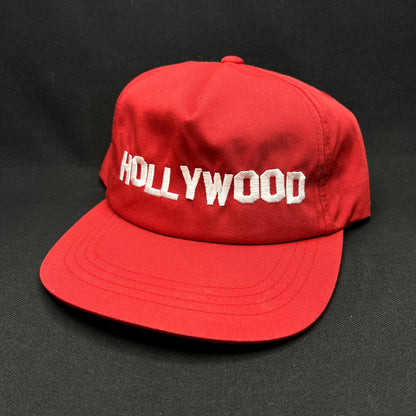 Retro Hollywood Snapback Hat Red White Yupoong Classic