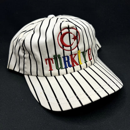 Vintage Turkey Snapback Hat Pinstripe Multicolor Embroidered Tourist Cap