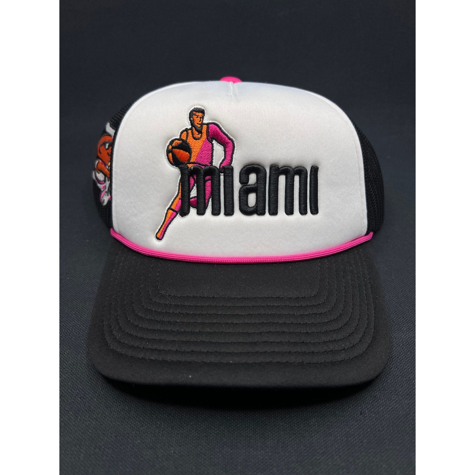Mitchell & Ness Miami Floridians Throwback Rope Snapback – Pink Rope, Mesh Back, Vintage ABA Style