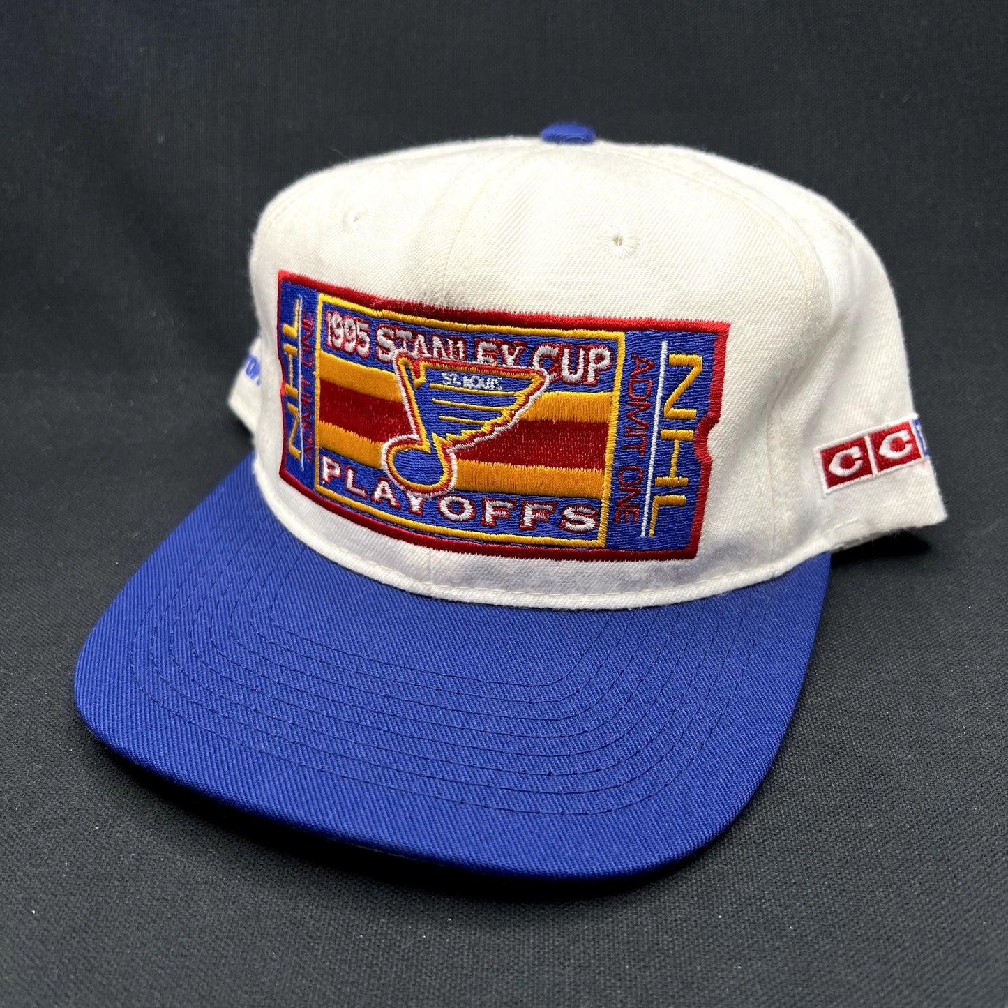 Vintage 1995 St Louis Blues Stanley Cup Playoffs Snapback Hat NHL