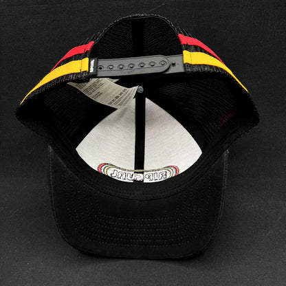 Rip Curl High Profile Trucker Snapback Hat Black Retro Surf Cap